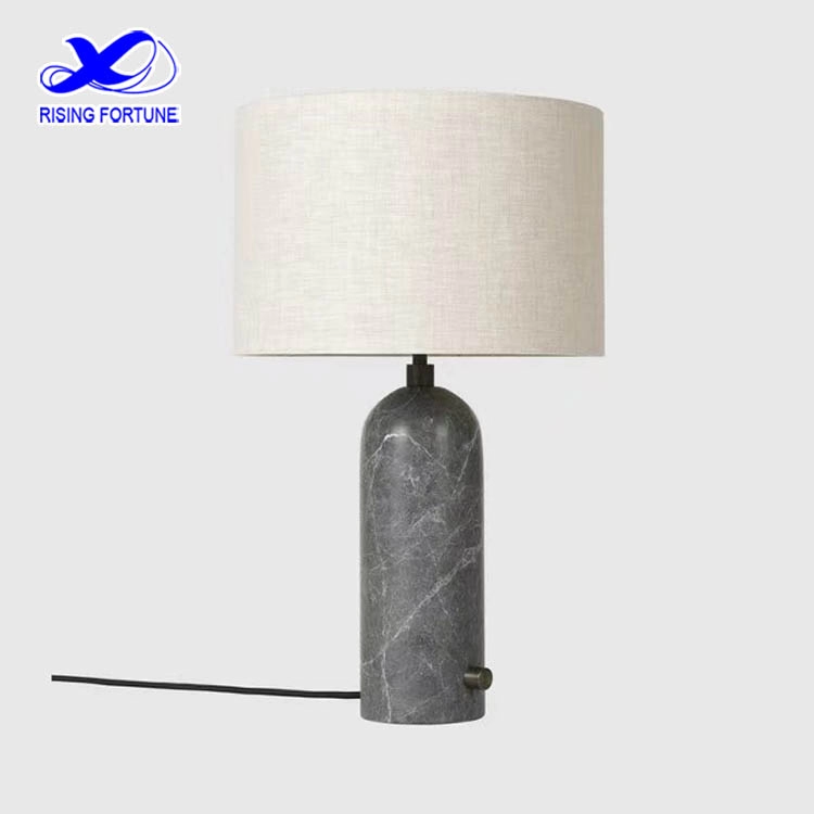 Modern grey marble lamp base table lamp