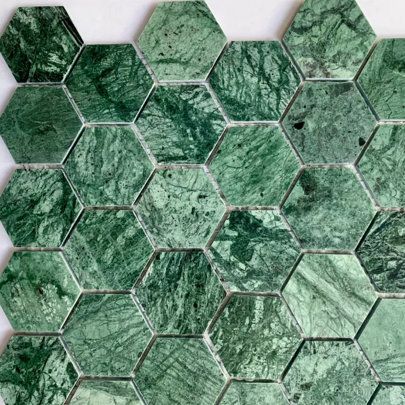 green marble mosaic