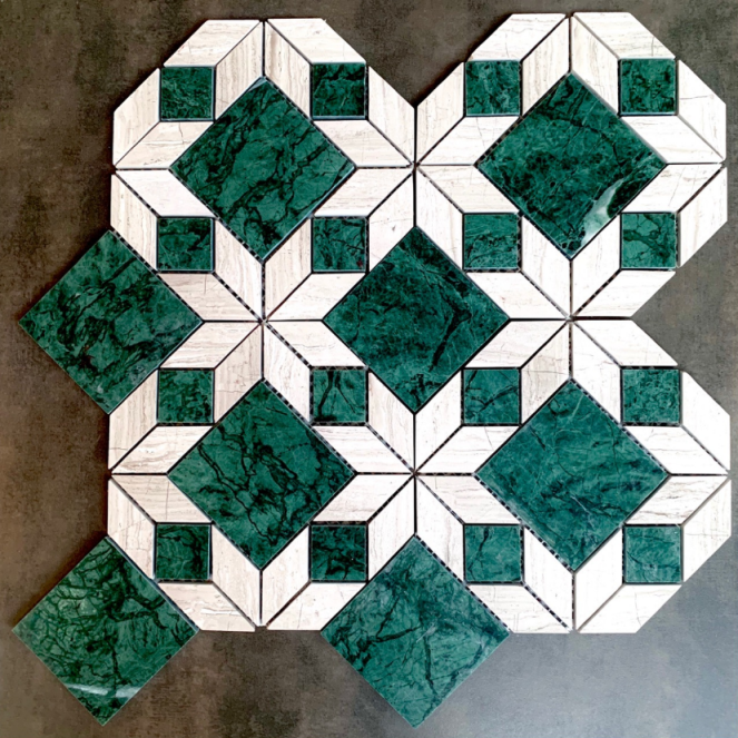 marble hexagon mosaic
