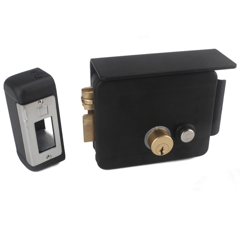 DC12V Anti-theft electric RIM door lock with double cylinder and keys