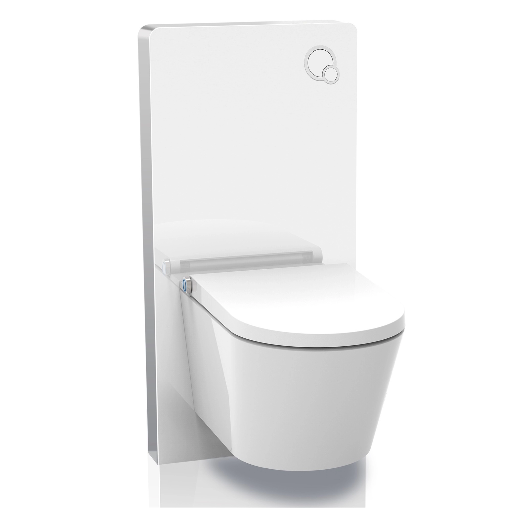 Smart toilet with induction flushing system for a comfortable shower