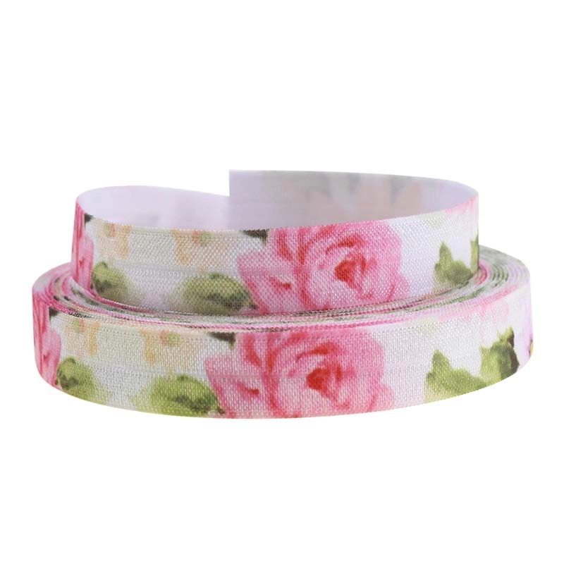5/8 inch floral fold over elastic ribbon