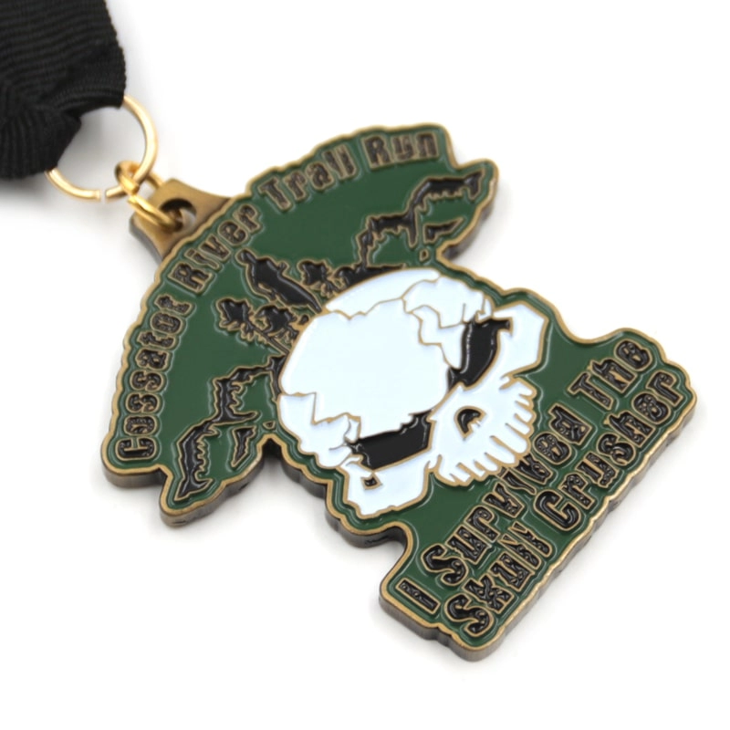 Manufacturer Design skull river trail run medals