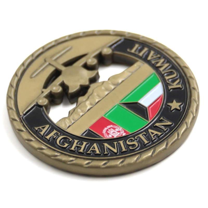 Cut-out metal military challenge coins custom supplier
