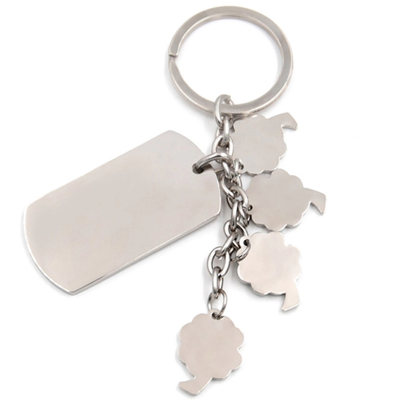 Factory custom combination enamel clover keychain