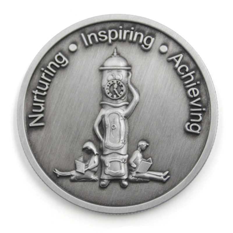 Manufacturer custom antique silver challenge coin