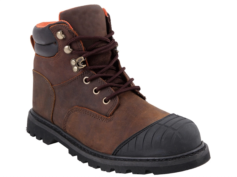 Goodyear Welted Steel Toe Safety Boots Brown Work Boots