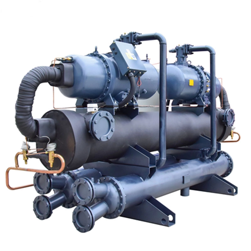 180 Ton double compressors water cooled screw chiller