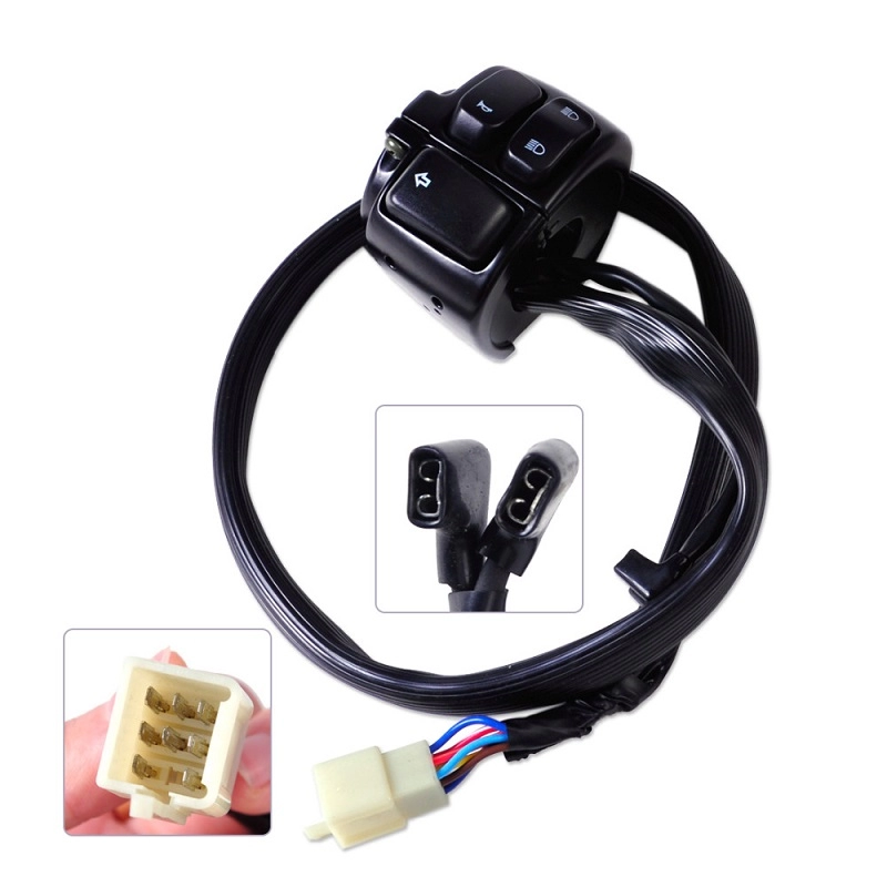 Customized switches black left right handlebars wires harness for Motorcycle