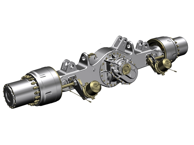 Drum Brake Through Drive Axle Assembly