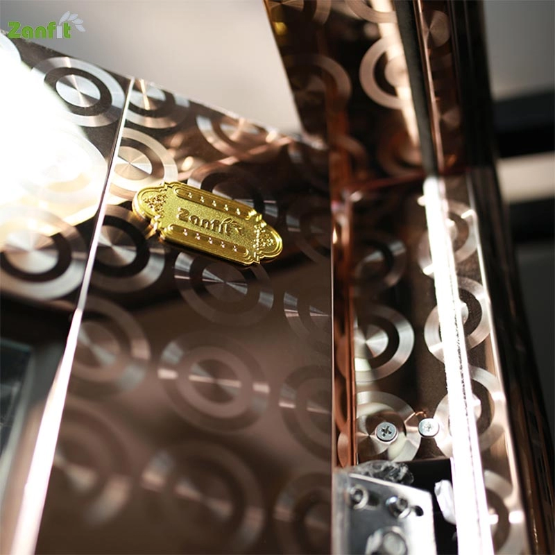ss golden anti theft safety security doors with reflective glass