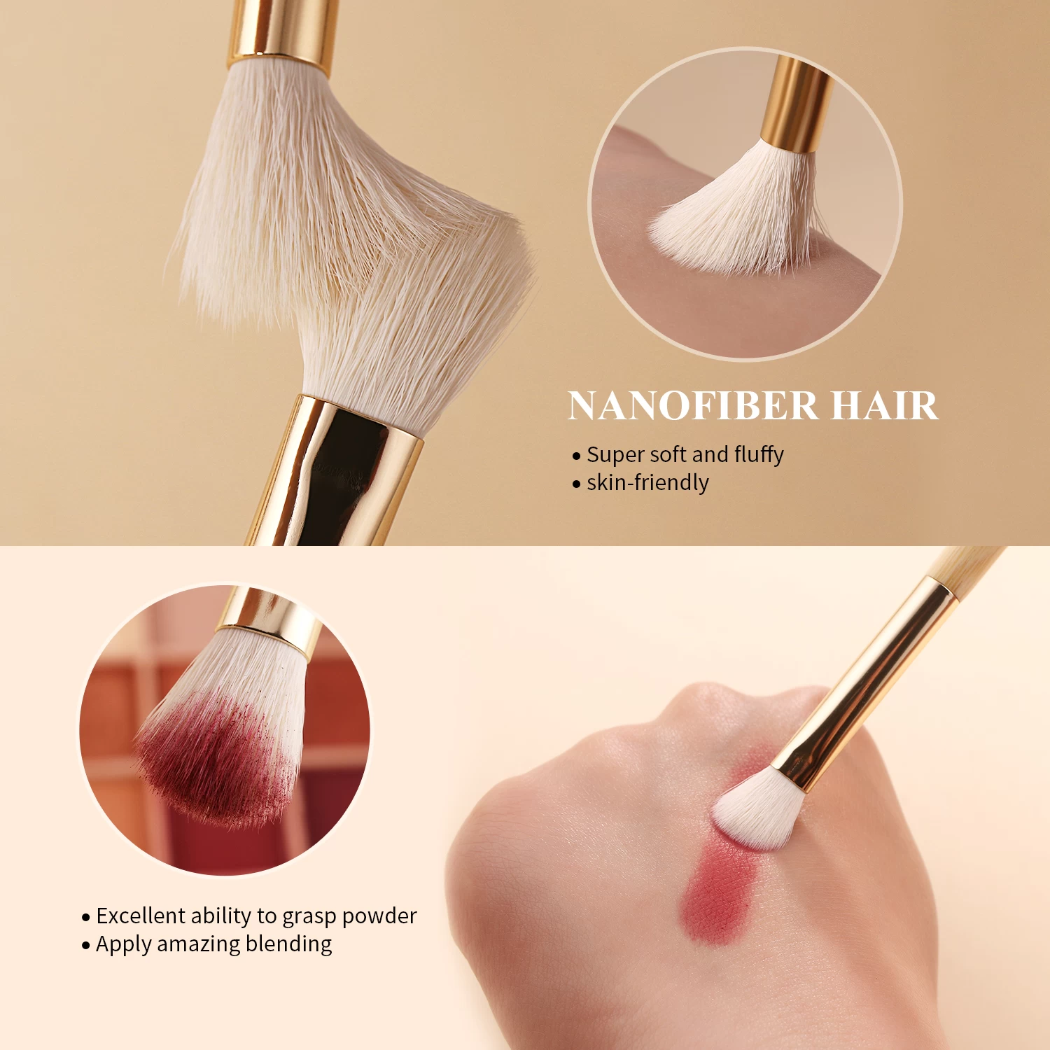 2022 new 10pcs bamboo eyeshadow concealer brush set