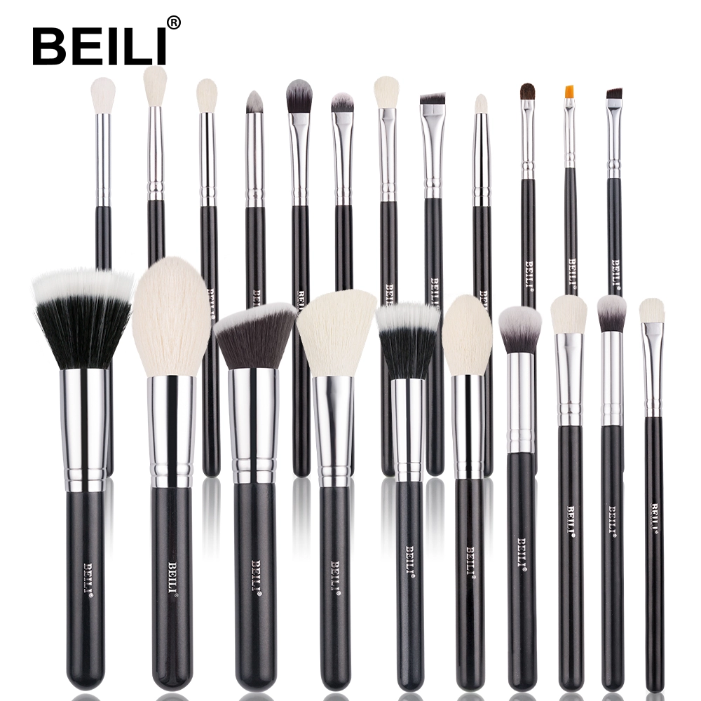 BEILI Professional Makeup Brushes 22pcs Set Classic Black Complete Collection