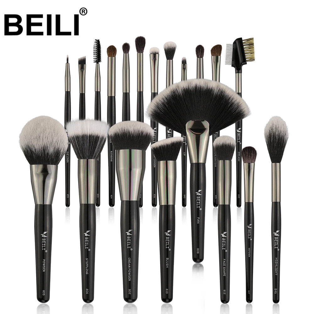 makeup brush manufacturer custom high quality black make up brush set