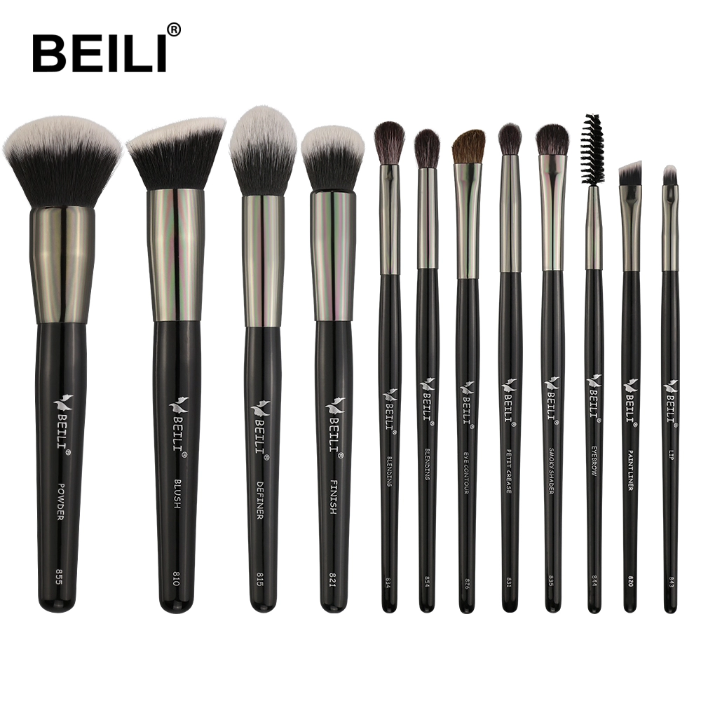 BEILI 12pcs professional makeup brush set