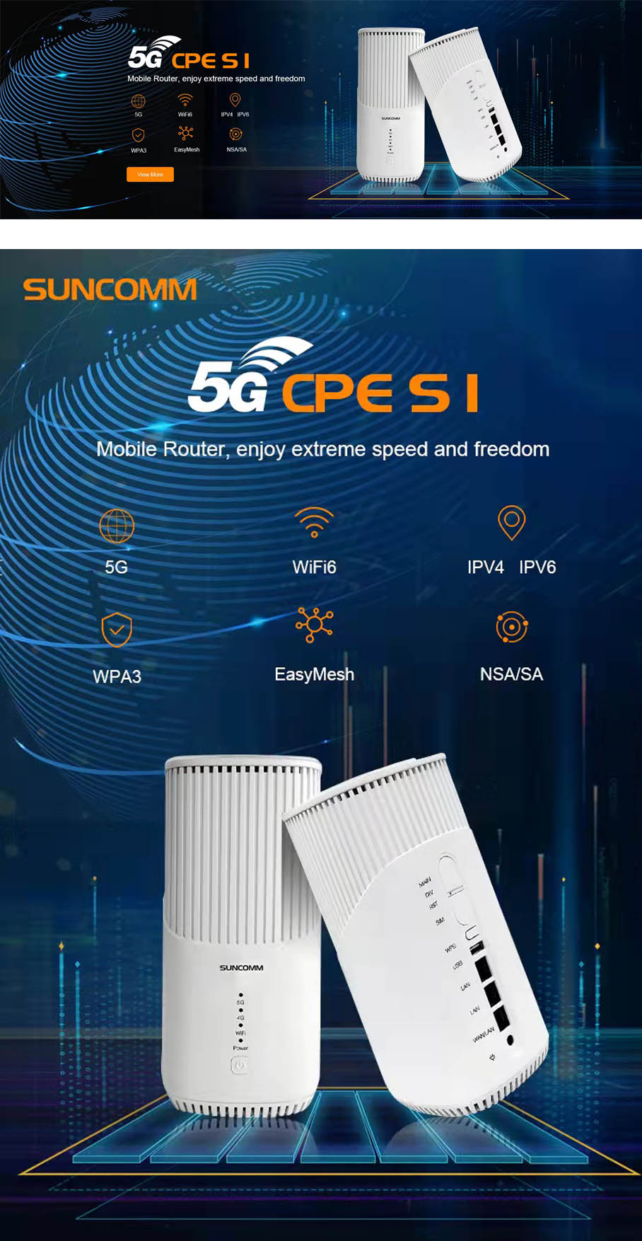 5G Wireless Router with Wifi 6 High Speed