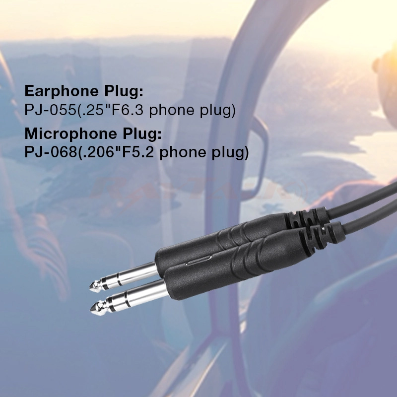 PH-500 ultra lightweight in ear aviation headset general dual plug aviation headset