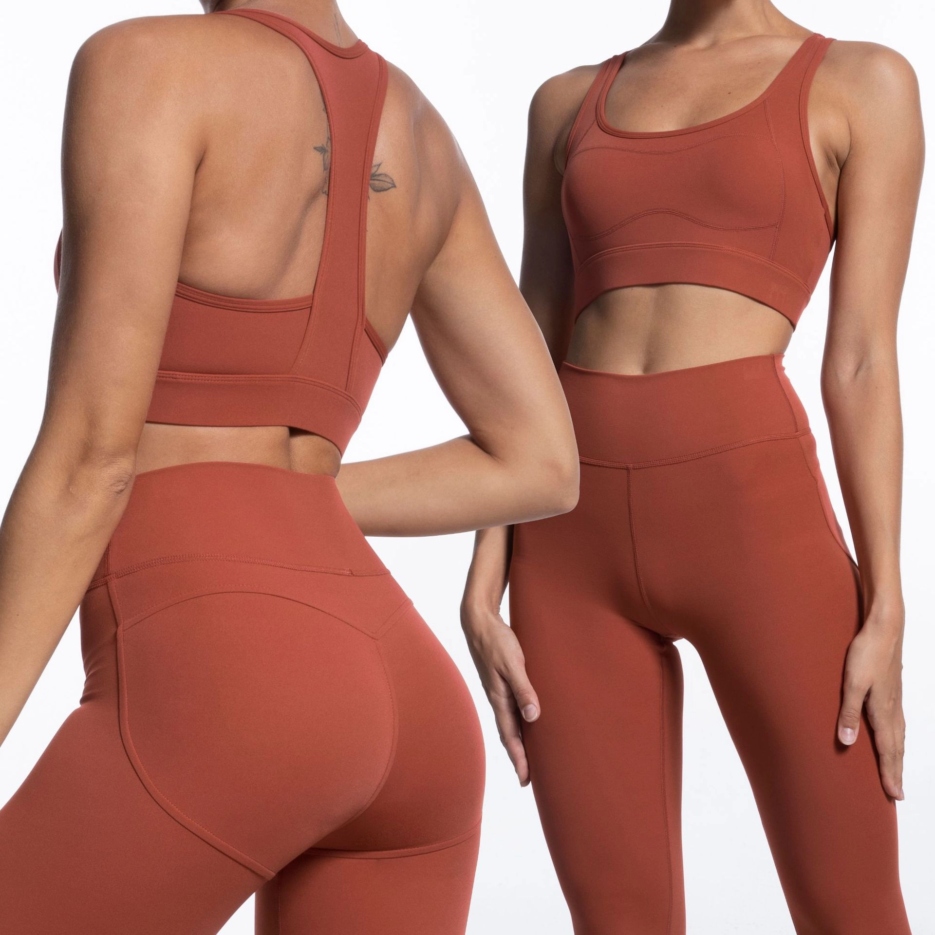 2023 Private Label Custom Logo Seamless Yoga Sets Fitness Women Clothing Gym Wear Yoga Set