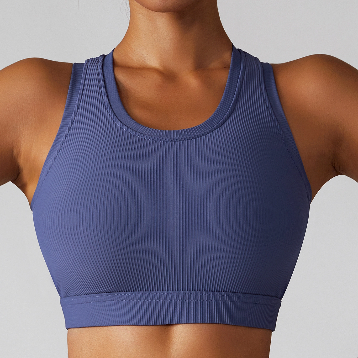 Summer sexy diagonal shoulder yoga top women's gym sports underwear irregular shoulder fitness bra