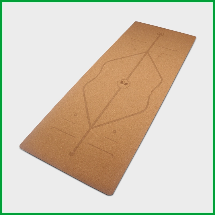 New style natural rubber eco friendly non slip custom printed cork yoga mat wholesale