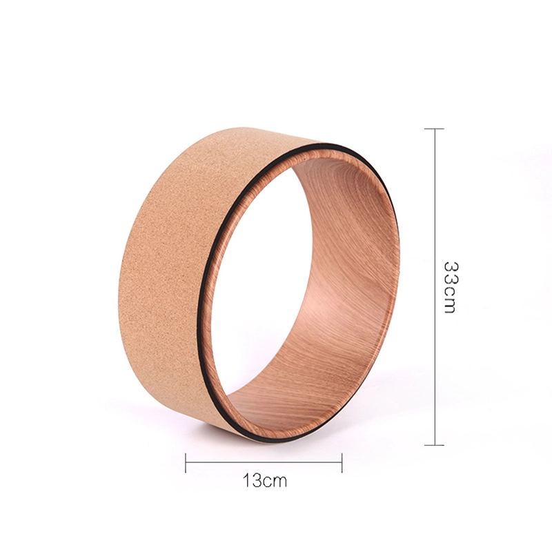 2021 Hot Sale Cork+ABS Yoga Wheel / Ring Miracle Yoga Circle Pilates Rings Home Gym Fitness Equipments Wholesale