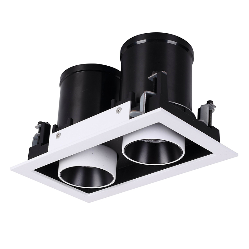 Double Head Retractable Downlights Recessed Adjustable Led Lights For Luxury Store Lighting