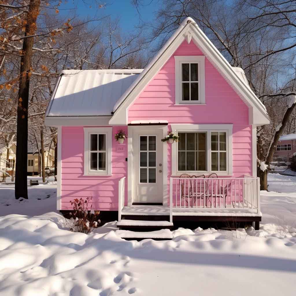 Pink Color Prefab Tiny House