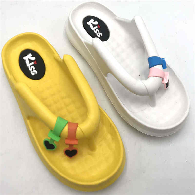 Unisex Non-slip Soft Bottom Jelly Color Flip Flops