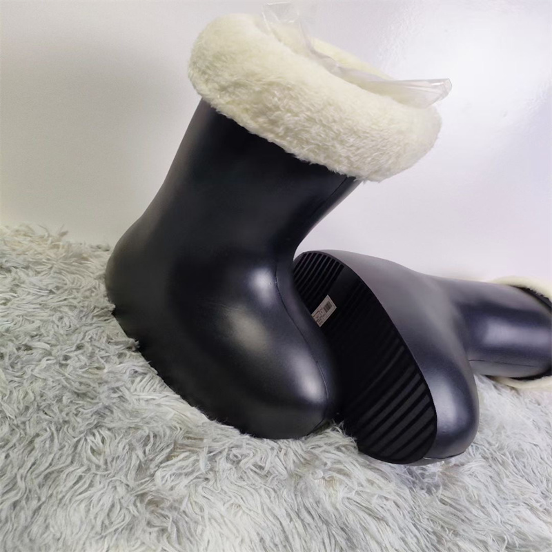 Warm Waterproof Boots On Rainy Days In Winter