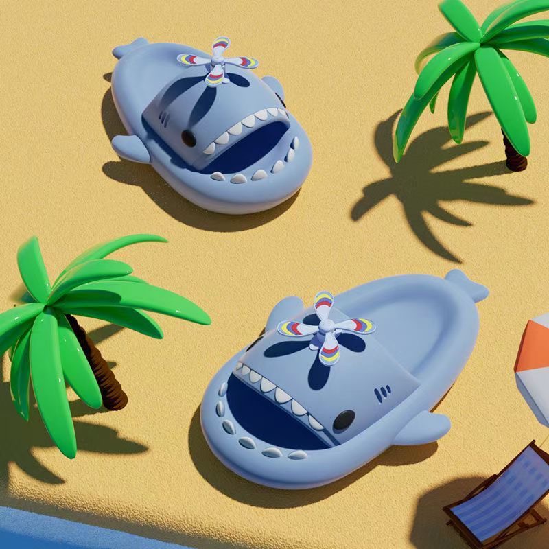 Summer Unisex Soft EVA Shark Slide Slippers