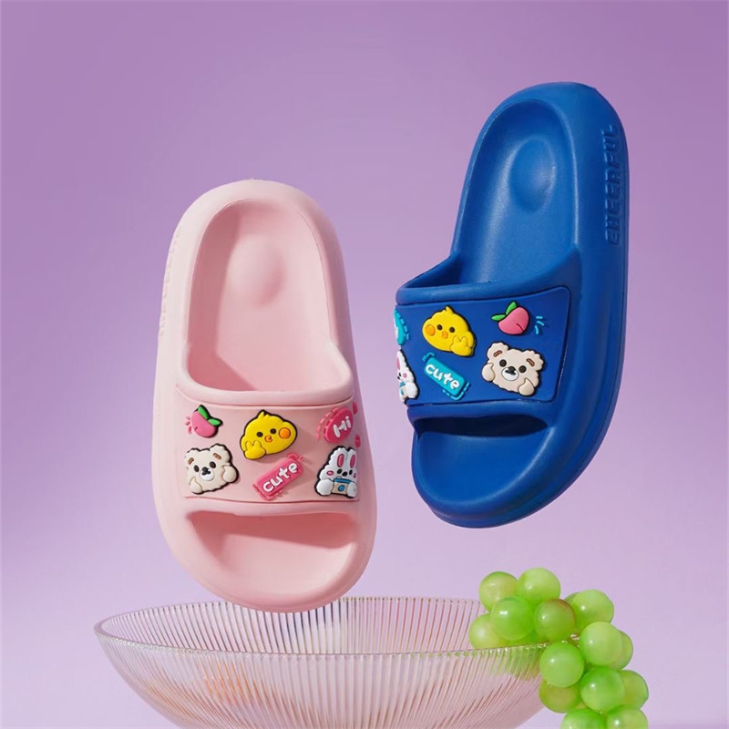 Summer Soft Cartoon Cute Children Slide Slippers