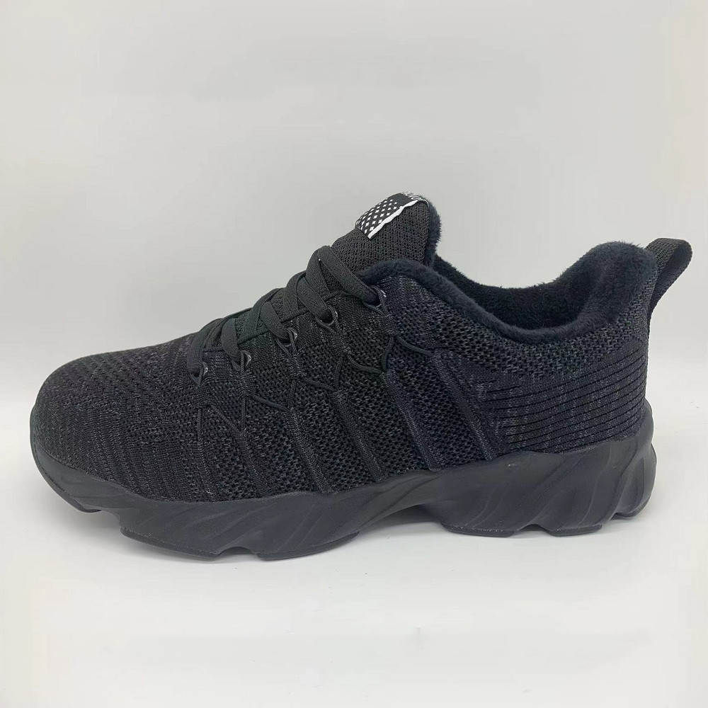 Black Winter Velvet Thickened and Waterproof Outdoor Sport Shoes