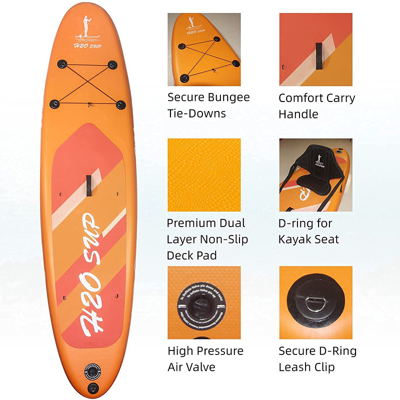 orange color paddle boards