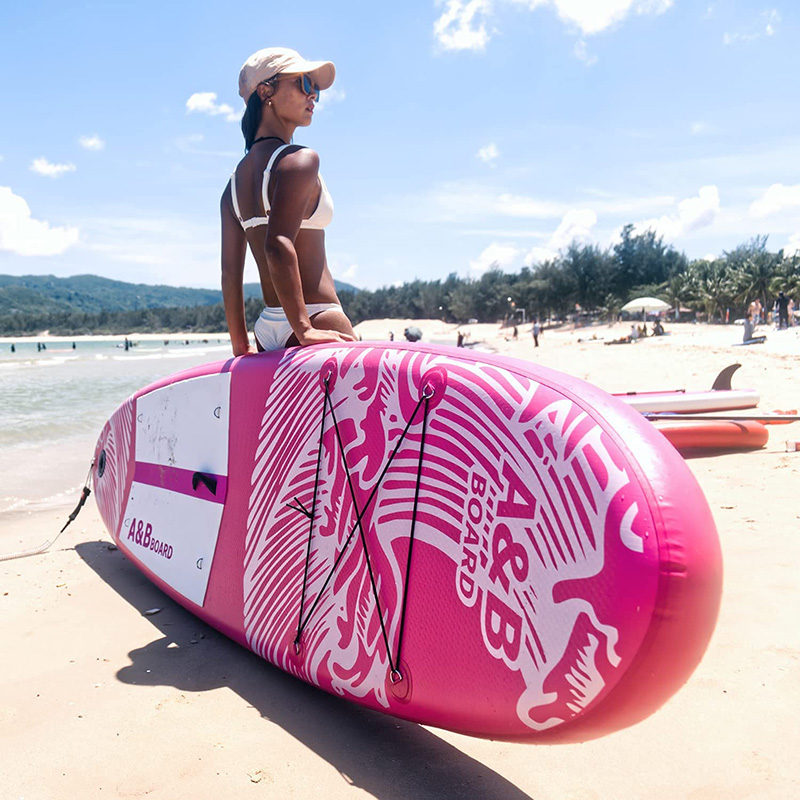 pink paddle board