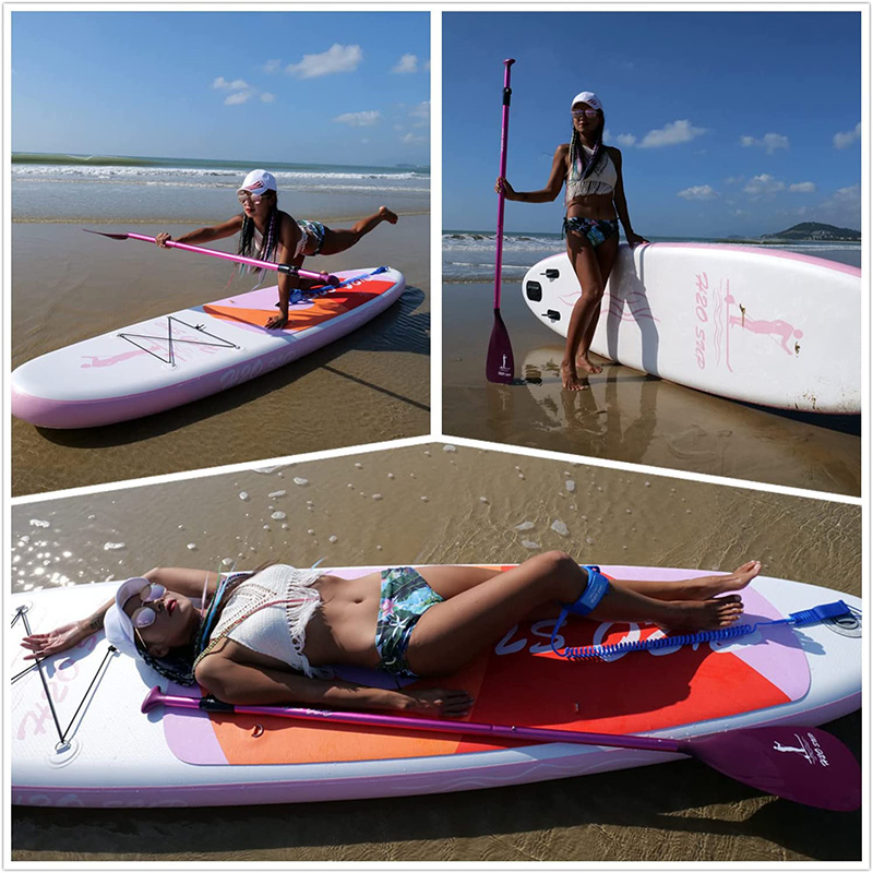 pink color paddle board