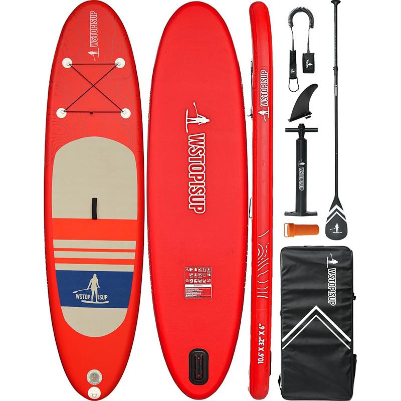 Red color all round 10'6'' stand up paddle board for surfing