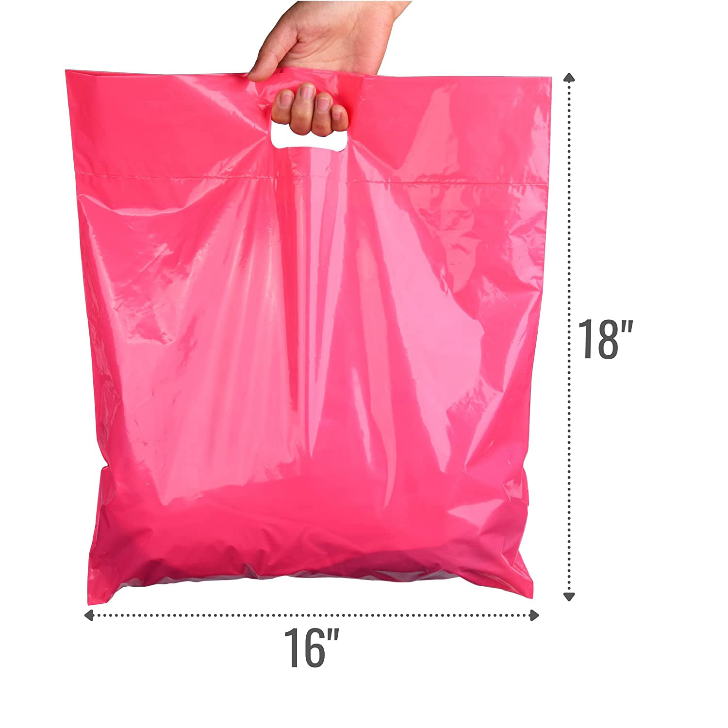 Extra Large Die Cut Plastic Retail Shopping Bags with Handles