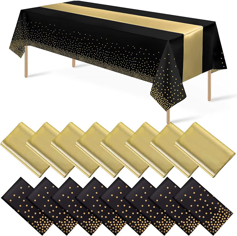 Gold Satin Waterproof Tablecloth