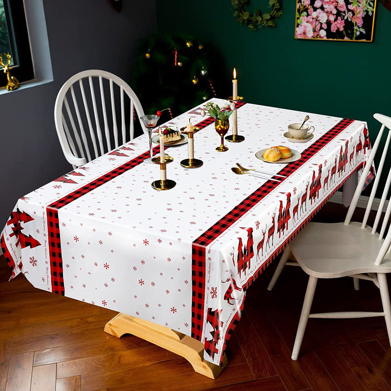 Wholesale Customized Christmas Table Cover Waterproof Christmas Table Cover