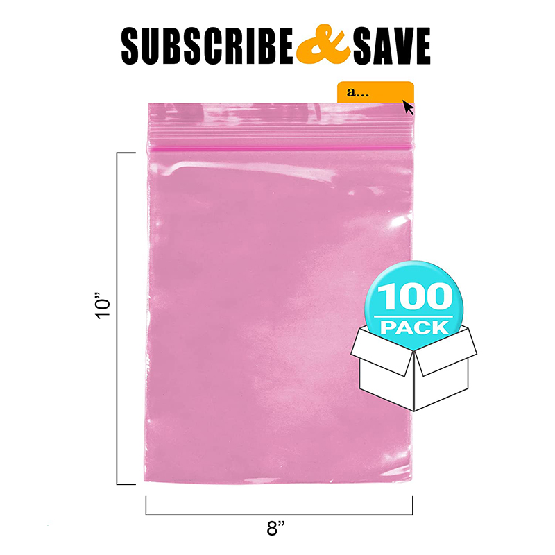 Customized pink Anti-Static Ziplock Bags For electronic components