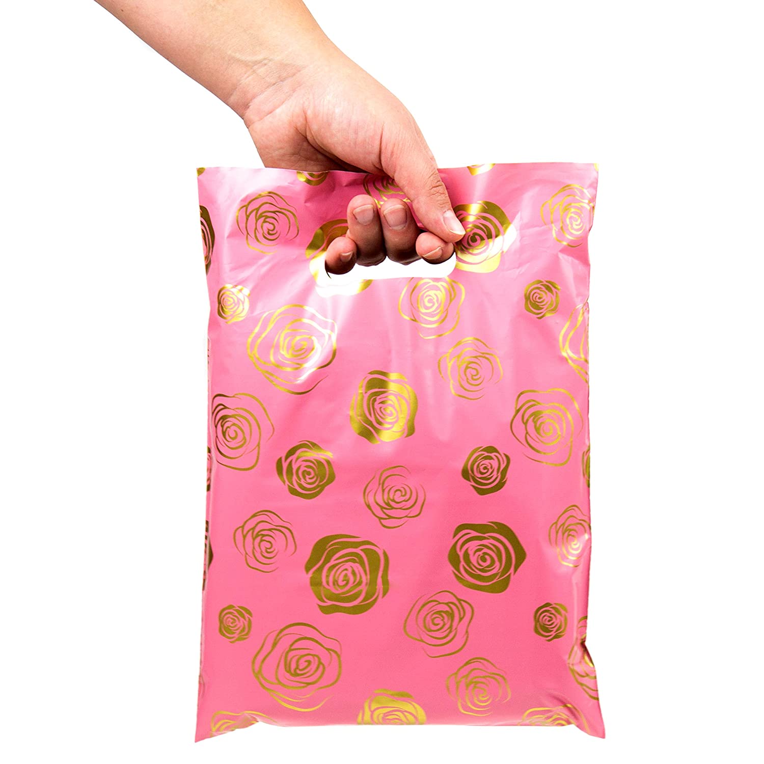 Custom Logo Recyclable Die Cut Plastic Merchandise Shopping Bags