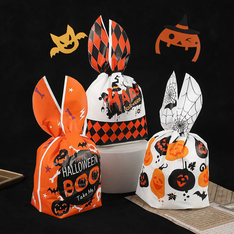 Reusable Plastic Rabbit Ear Gift Candy Bags for Halloween Manufacturer