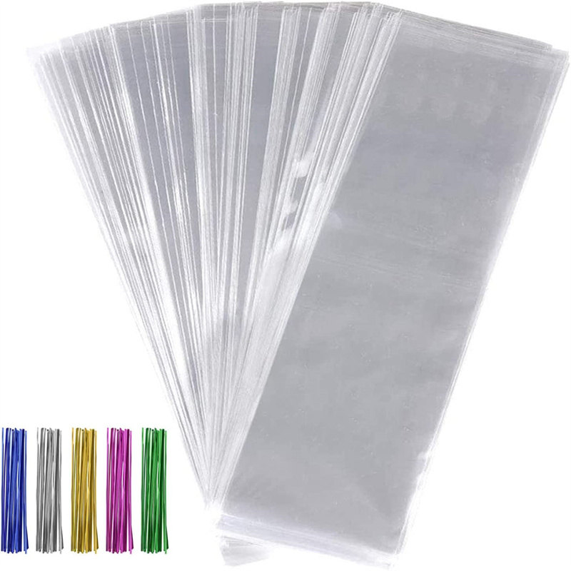 Clear Long Cellophane Treat Bags Cello Goody Cookie Bags