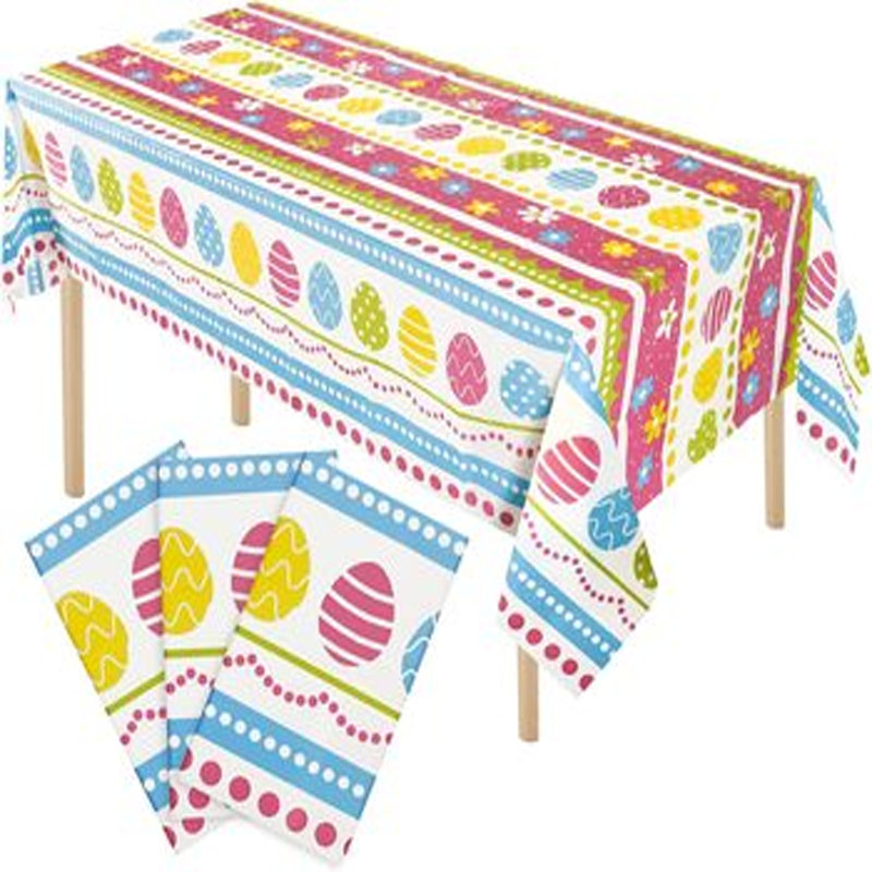 Custom Pattern Disposable PE Plastic Waterproof Party Table Cover