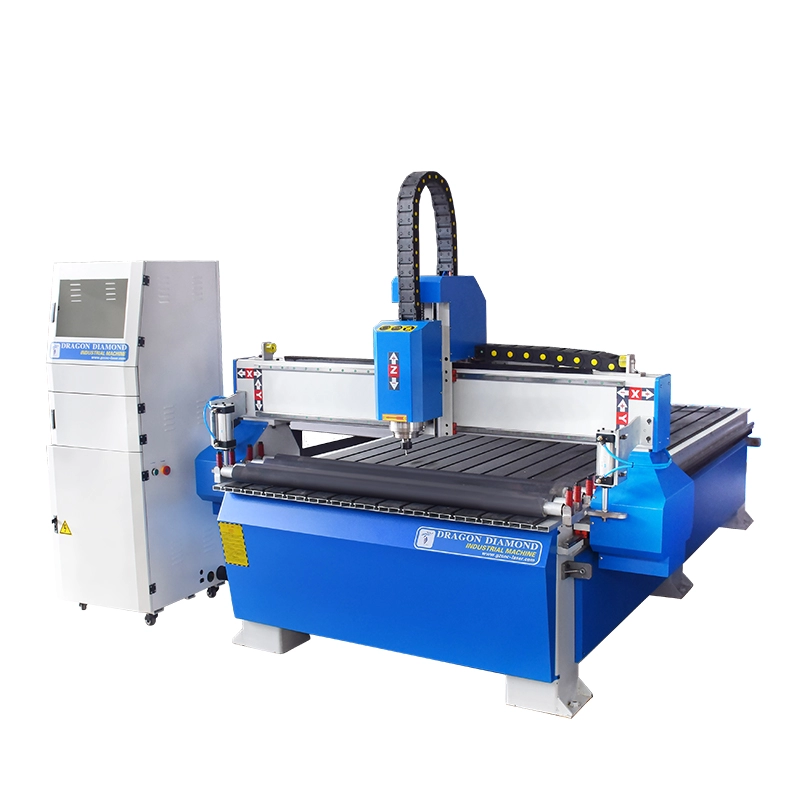 Woodworking Decoration Cutting  Engraving Wood CNC Router with Rolling