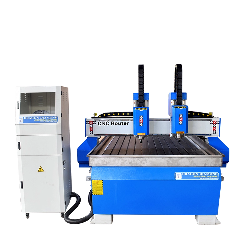 Router CNC Double Heads 3 Axis Woodworking Cutter Machine