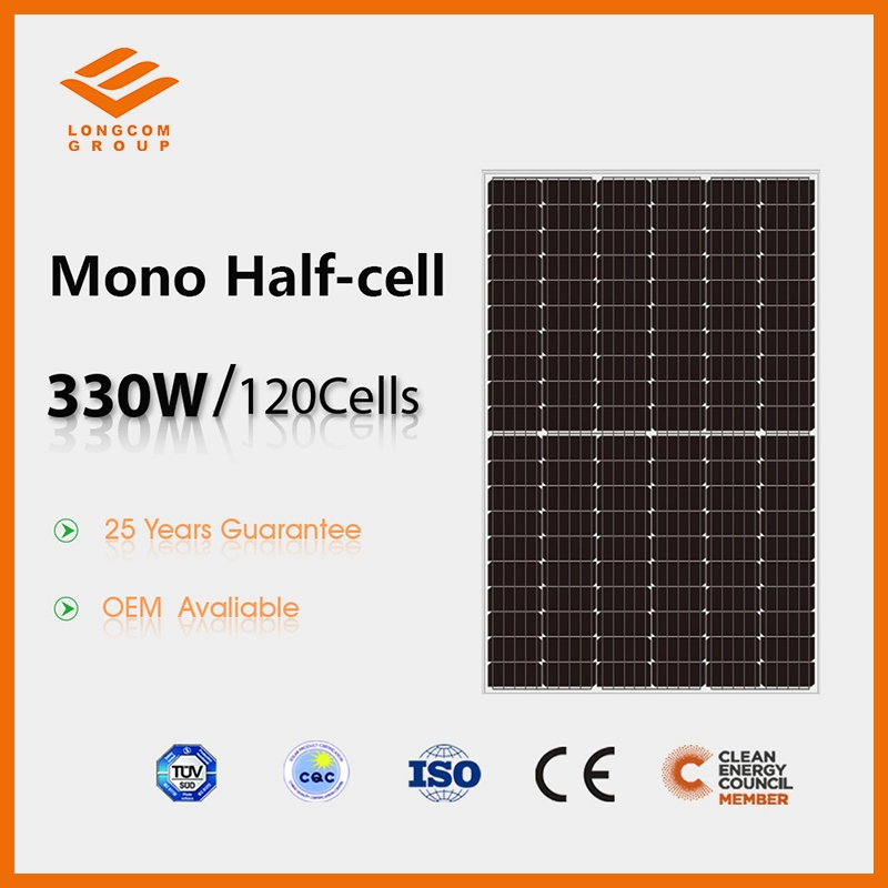 Half Cell Solar Power Panel For Electricity 330W