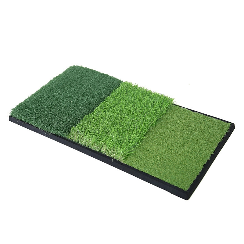 Golf three in one rubber hitting mat