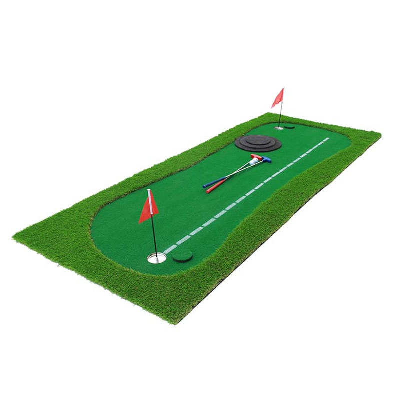 Golf green ball practice mat set
