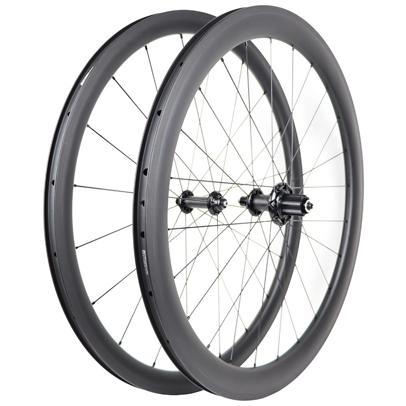 Carbon 700C PRO Wheels Front 38mm Rear 50mm With Powerway R51 Hub